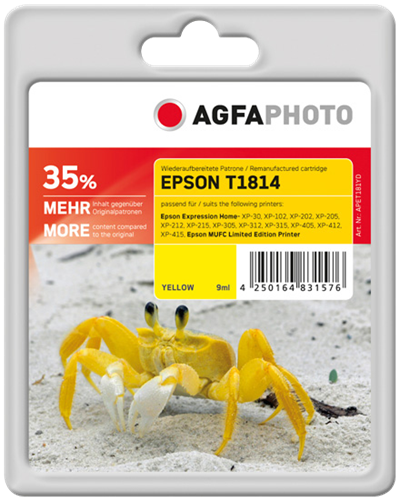 Agfa Photo APET181YD geel inktpatroon