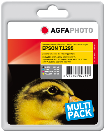Agfa Photo T1295BK,C,M,Y Multipack zwart / cyan / magenta / geel