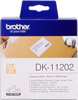 Brother DK-11202 Verzendetiketten 62x100mm Zwart op wit