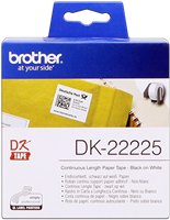 Brother DK-22225 Eindeloze etiketten 38mm x 30,48m Zwart op wit