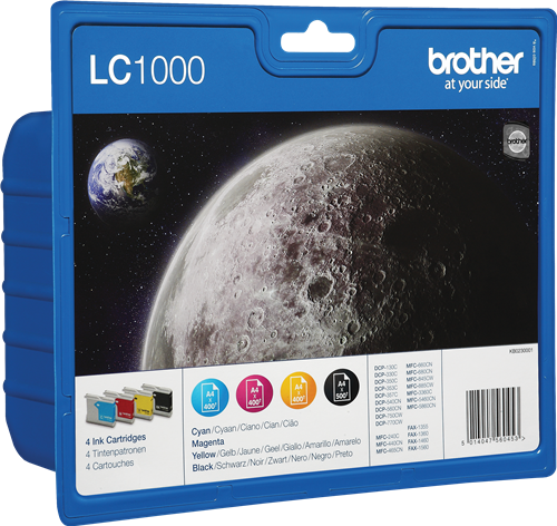 Brother LC-1000 Multipack zwart / cyan / magenta / geel