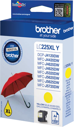 Brother LC225XLY geel inktpatroon