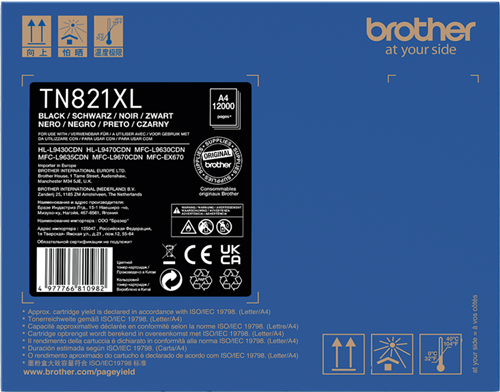 Brother TN-821XLBK zwart toner