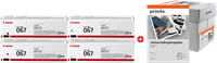 Canon 067 MCVP zwart / cyan / magenta / geel / Wit value pack