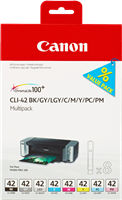 Canon CLI-42 Multipack zwart / cyan / magenta / geel / Grijs / Cyaan (helder) / Magenta (licht) / Grijs (licht)