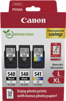 Canon PG-540L+CL-541XL zwart / meer kleuren / Wit value pack