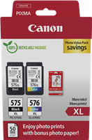 Canon PG-575XL+CL-576XL zwart / meer kleuren / Wit value pack