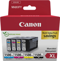 Canon PGI-1500 XL Multipack zwart / cyan / magenta / geel