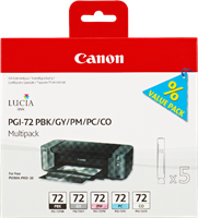 Canon PGI-72 Multipack Zwart (foto) / Grijs / cyan (foto) / magenta (foto) / Transparant