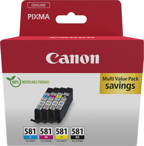 Canon CLI-581 Multipack zwart / cyan / magenta / geel