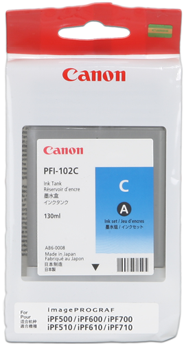 Canon PFI-102c cyan inktpatroon