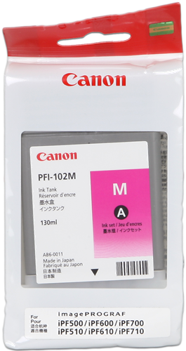 Canon PFI-102m magenta inktpatroon