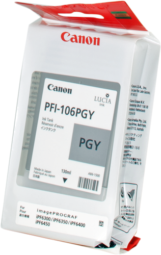 Canon PFI-106pgy Grijs inktpatroon