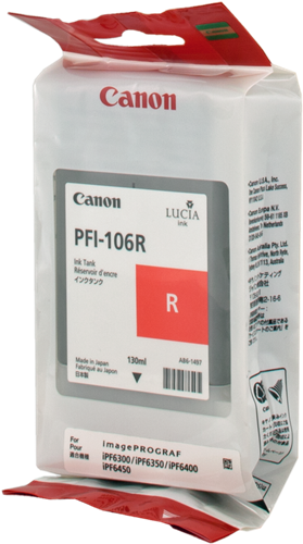 Canon PFI-106r Rood inktpatroon