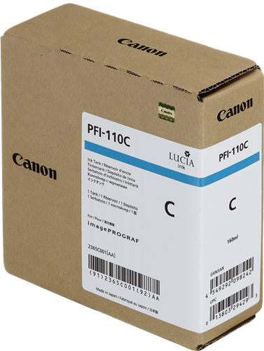 Canon PFI-110c cyan inktpatroon