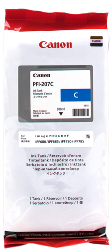 Canon PFI-207c cyan inktpatroon