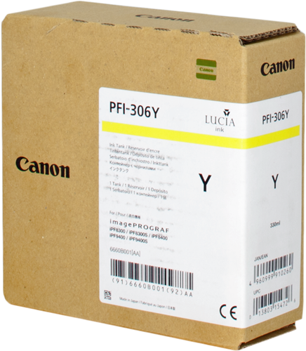Canon PFI-306y geel inktpatroon