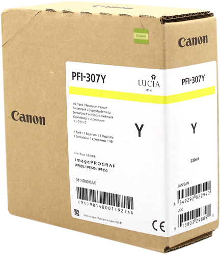 Canon PFI-307y geel inktpatroon