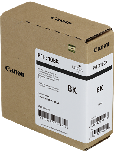 Canon PFI-310bk zwart inktpatroon