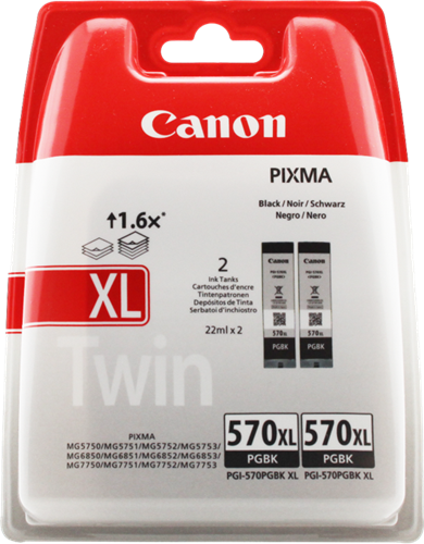 Canon PGI-570PGBK XL Twin Multipack zwart