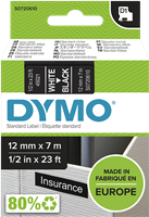 DYMO tape wit op zwart