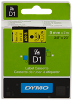 DYMO tape Zwart op geel