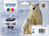 Epson 26 Multipack zwart / cyan / magenta / geel