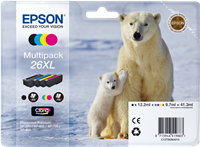 Epson 26 XL Multipack zwart / cyan / magenta / geel