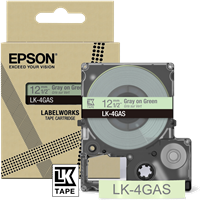 Epson LK-4GAS tape Grijsoplichtgroen