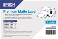 Epson Premium Matte Label - 76 x 51mm Wit