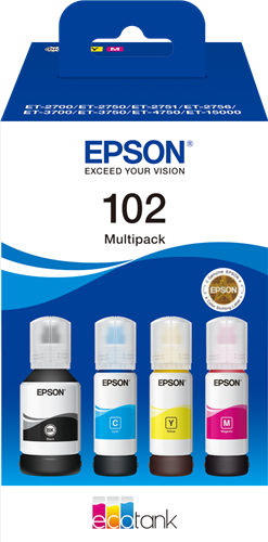 Epson 102 Multipack zwart / cyan / magenta / geel