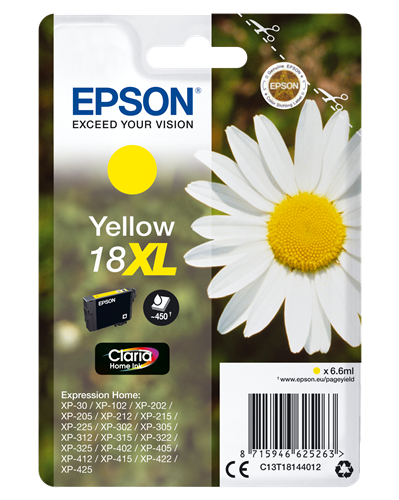 Epson 18 XL geel inktpatroon