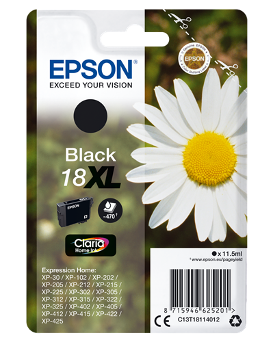 Epson 18 XL zwart inktpatroon