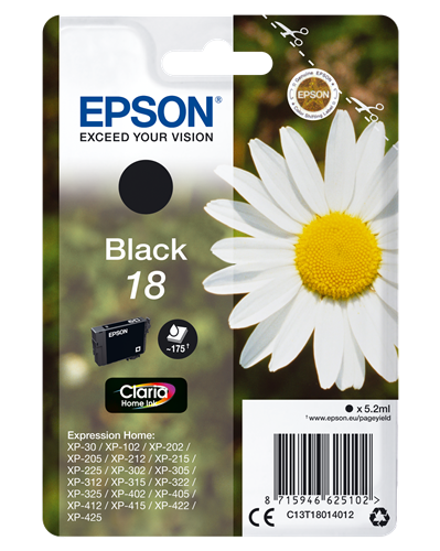 Epson 18 zwart inktpatroon