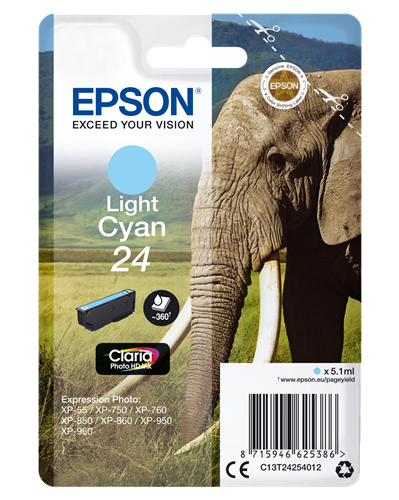 Epson 24 Cyaan (helder) inktpatroon