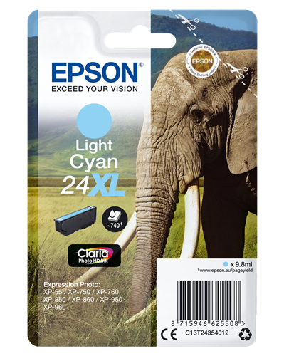 Epson 24 XL Cyaan (helder) inktpatroon