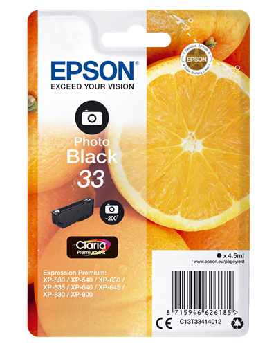 Epson 33 Zwart (foto) inktpatroon