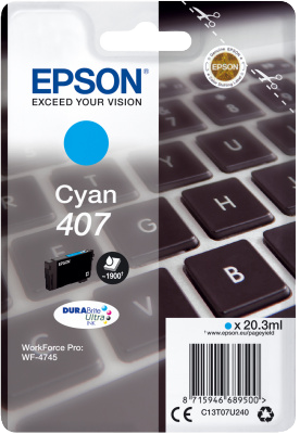 Epson 407 cyan inktpatroon