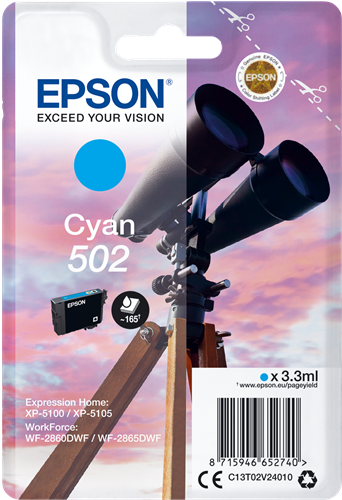 Epson 502 cyan inktpatroon