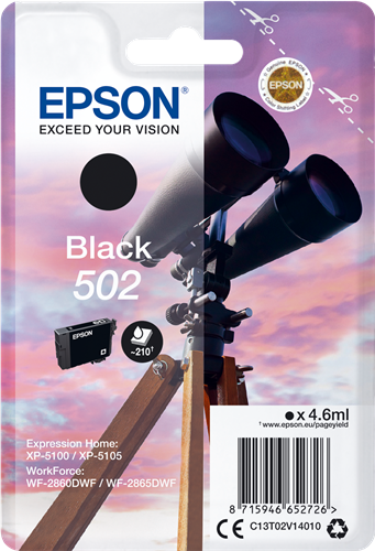 Epson 502 zwart inktpatroon