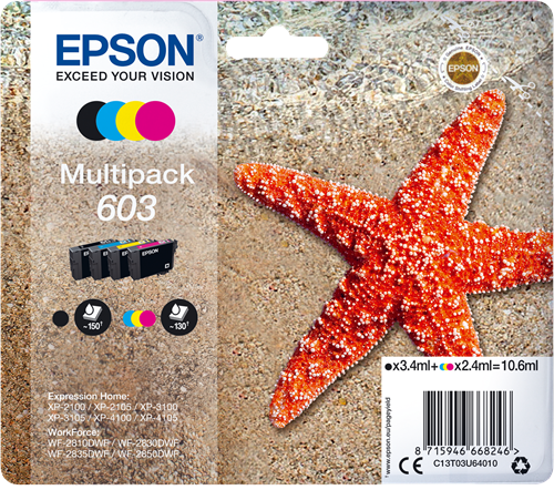 Epson 603 Multipack zwart / cyan / magenta / geel