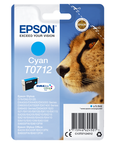 Epson T0712 cyan inktpatroon