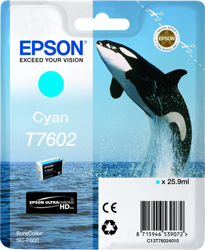 Epson T7602 cyan inktpatroon