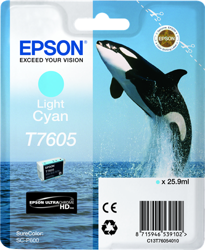 Epson T7605 Cyaan (helder) inktpatroon