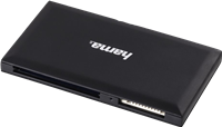 Hama 00181018 USB-3.0 multikaartlezer SD/microSD/CF/MS, zwart zwart