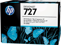 HP 727 Drukkop zwart / cyan / magenta / geel