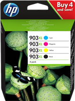 HP 903 XL Multipack zwart / cyan / magenta / geel