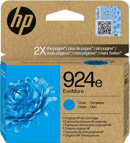 HP 924e cyan inktpatroon