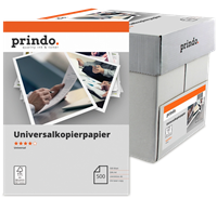 Prindo A4 universeel kopieerpapier, 5 x 500 vellen Wit