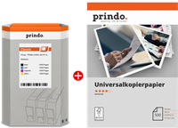 Prindo Classic XL zwart / cyan / magenta / geel / Wit value pack